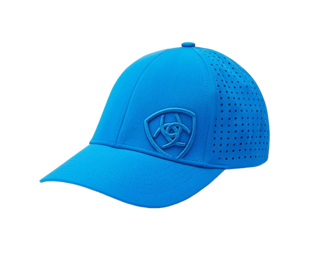 Ariat Tri Factor Cap in an Imperial Blue Colour with an embossed Ariat Logo on the front, and perforated backing.