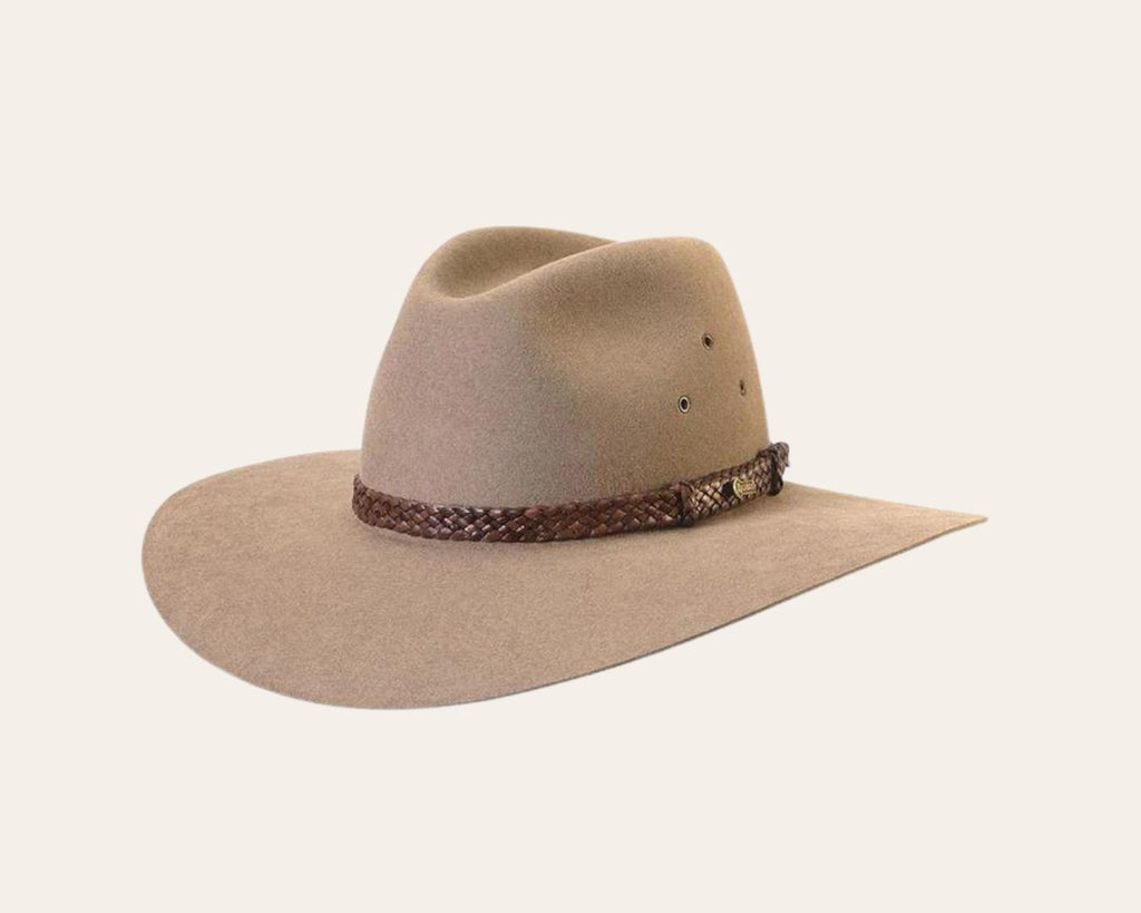 Akubra Riverina fedora crown hat 