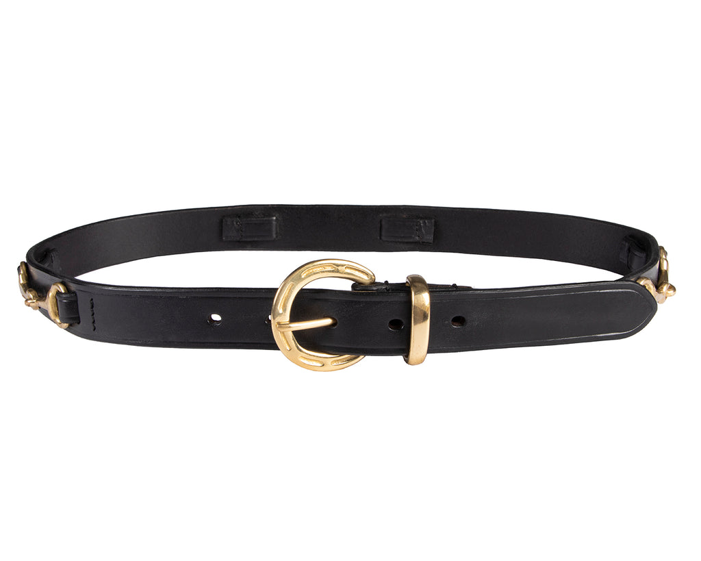 Finely crafted equestrian belt black