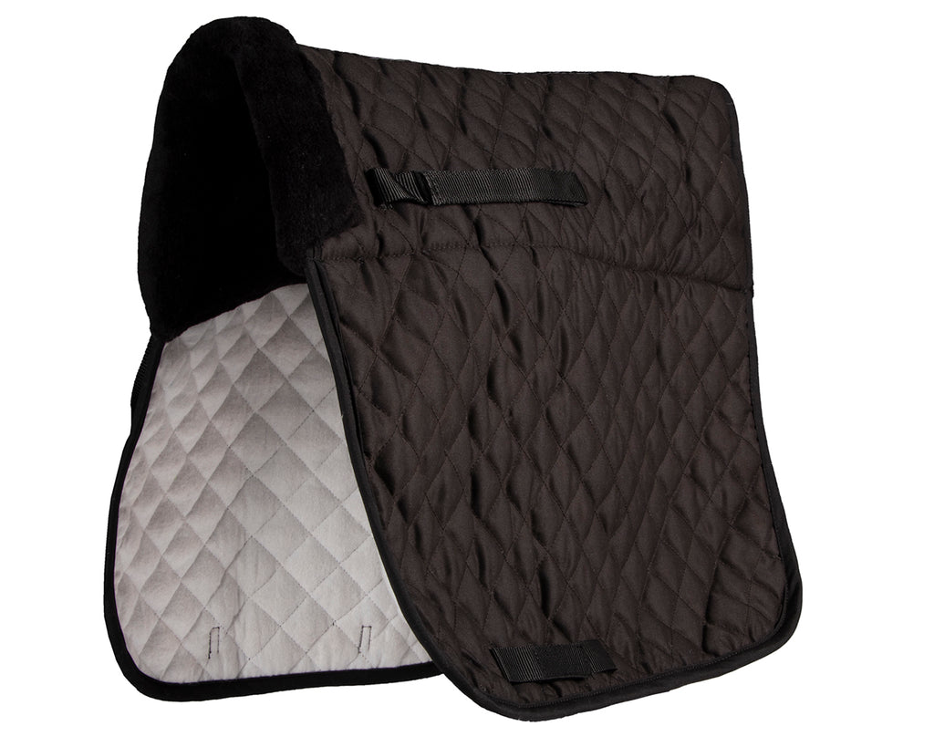 saddle pad lined with fleece for the ultimate comfort and support black