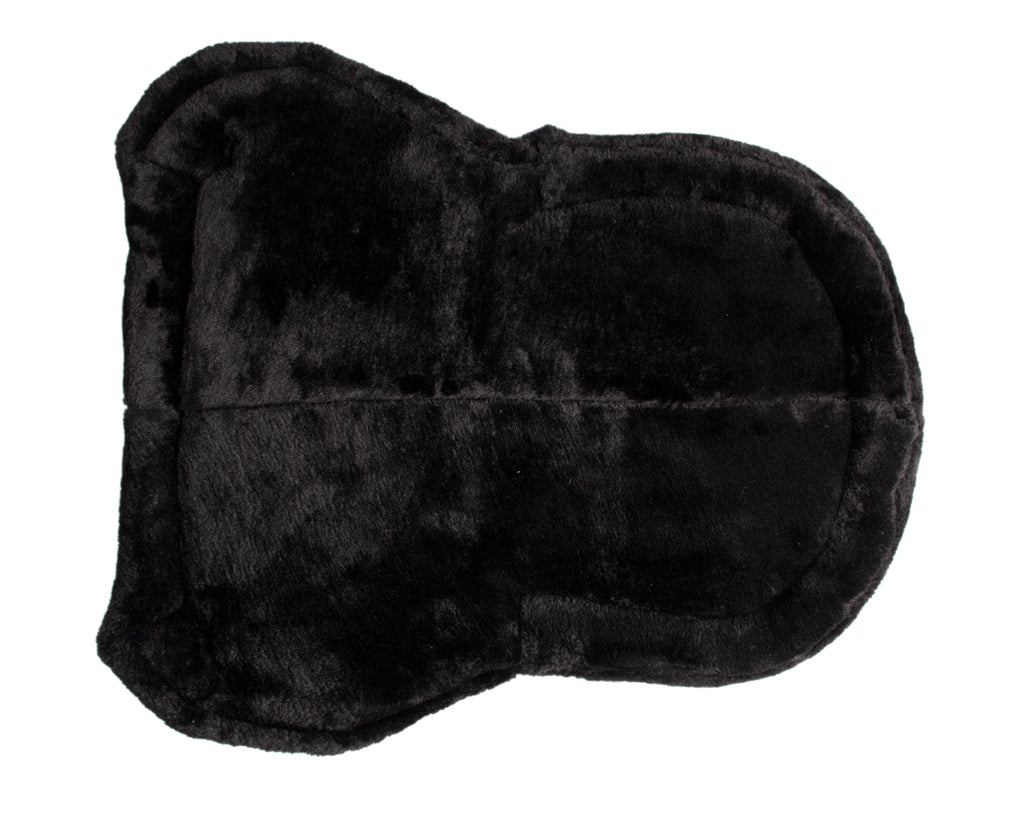 Fleece Half Numnah - Black with Black Fleece