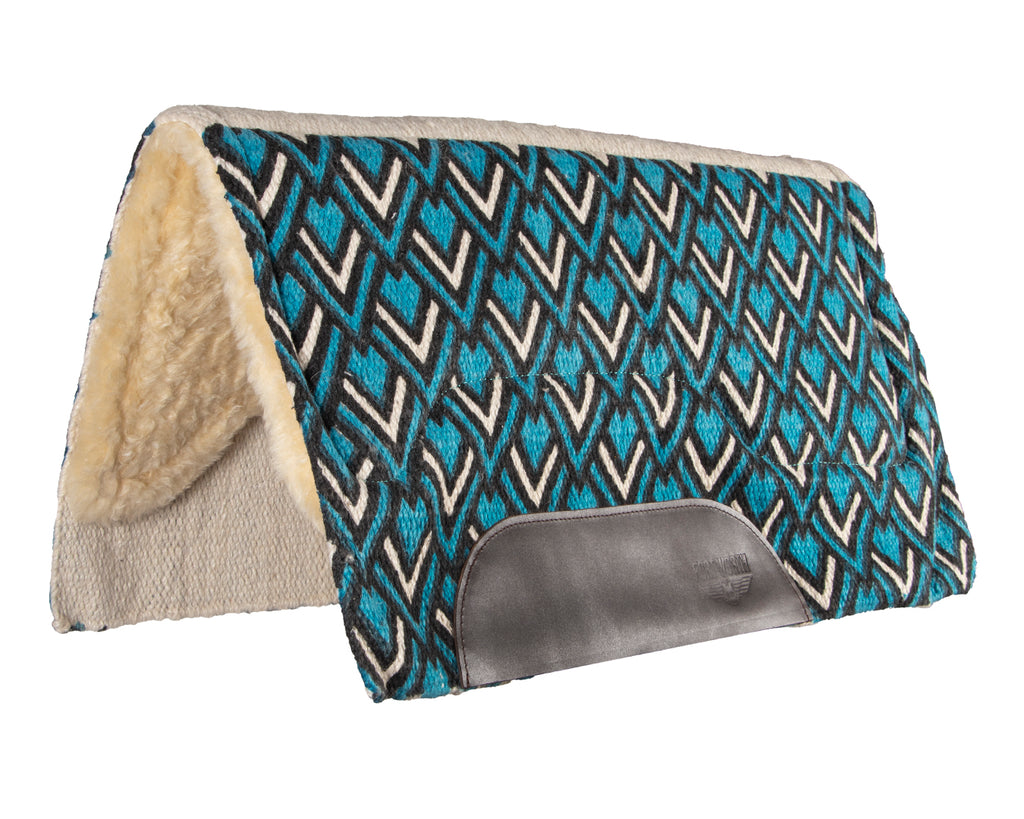 Navajo Fleece Lined Saddle Pad | Arrow Turquoise