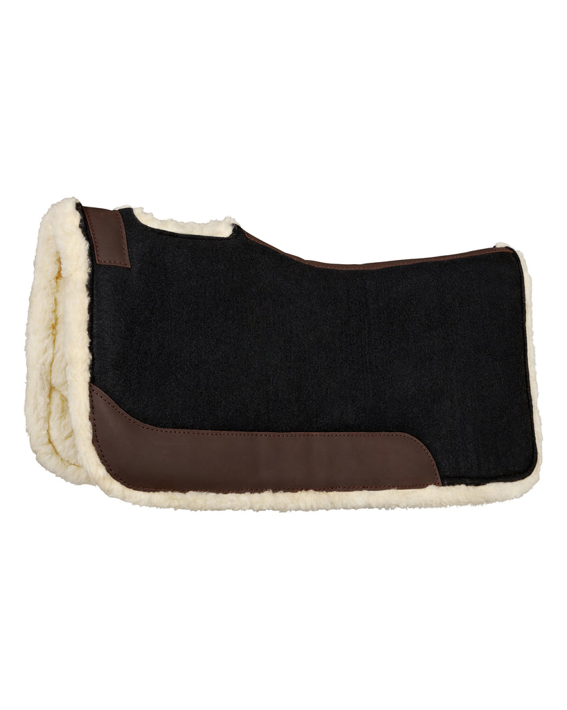 Fort Worth Fleece Lined Felt Saddle Pad 30" x 32" for western riders and stockmen and women