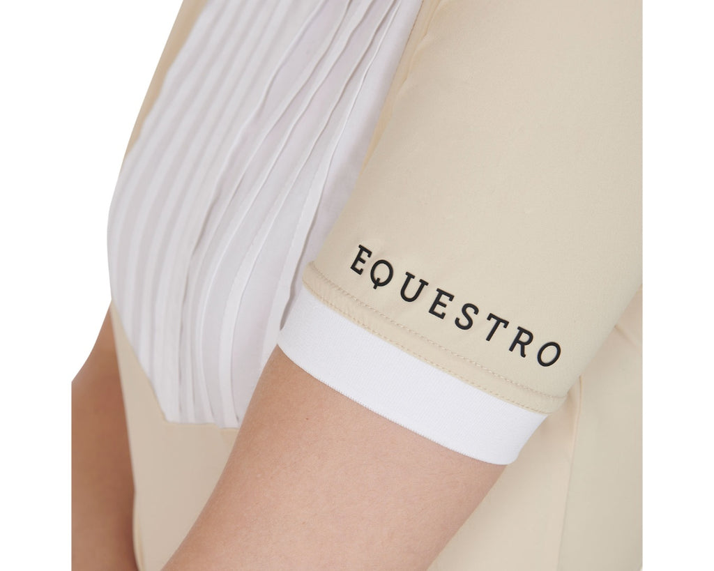 Equestro Ladies Polo show shirt Short Sleeve With Zipper