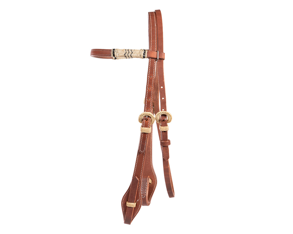 Fort Worth Braided Headstall brown