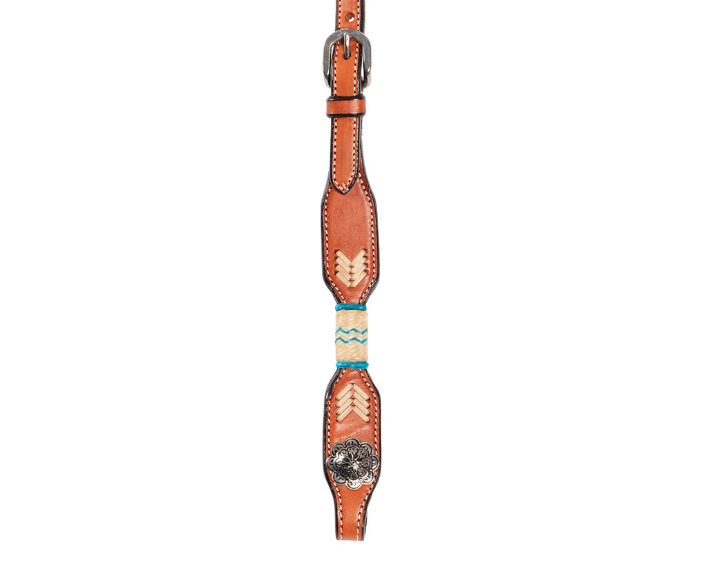 Navajo style headstall Leather with contrast stitching