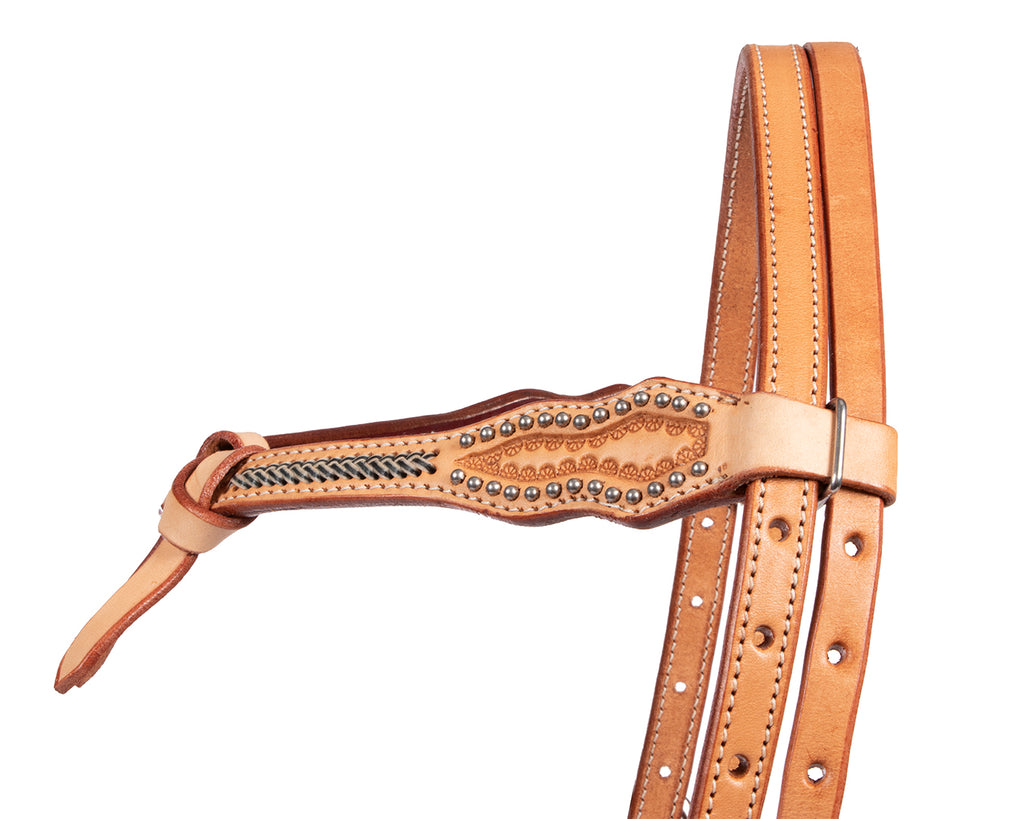 Fort Worth Santa Fe Knotted Brow Headstall