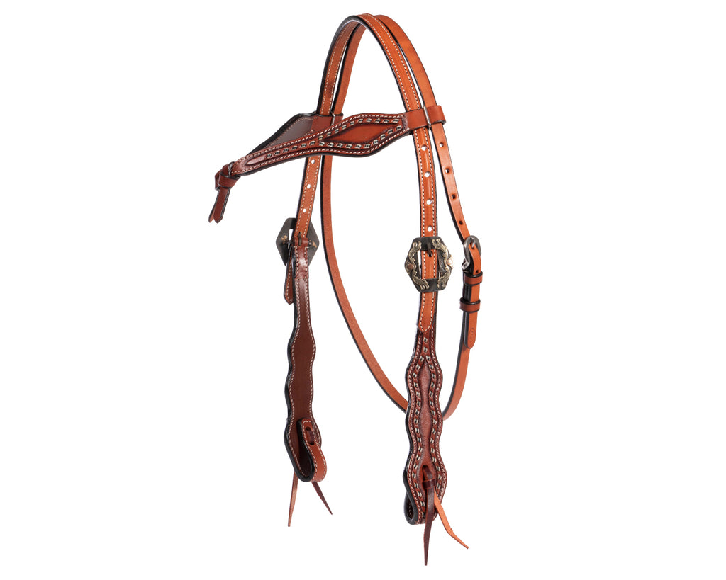 Fort Worth Iowa Knotted Brow Headstall