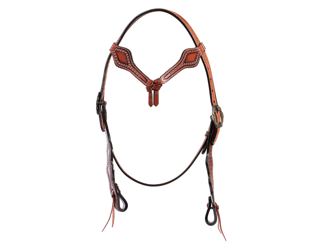 Fort Worth Iowa Knotted Brow Headstall