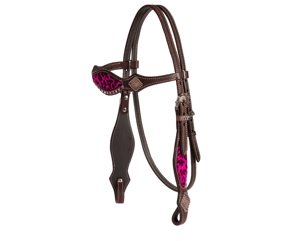 Fort Worth Leopard Headstall | Pink