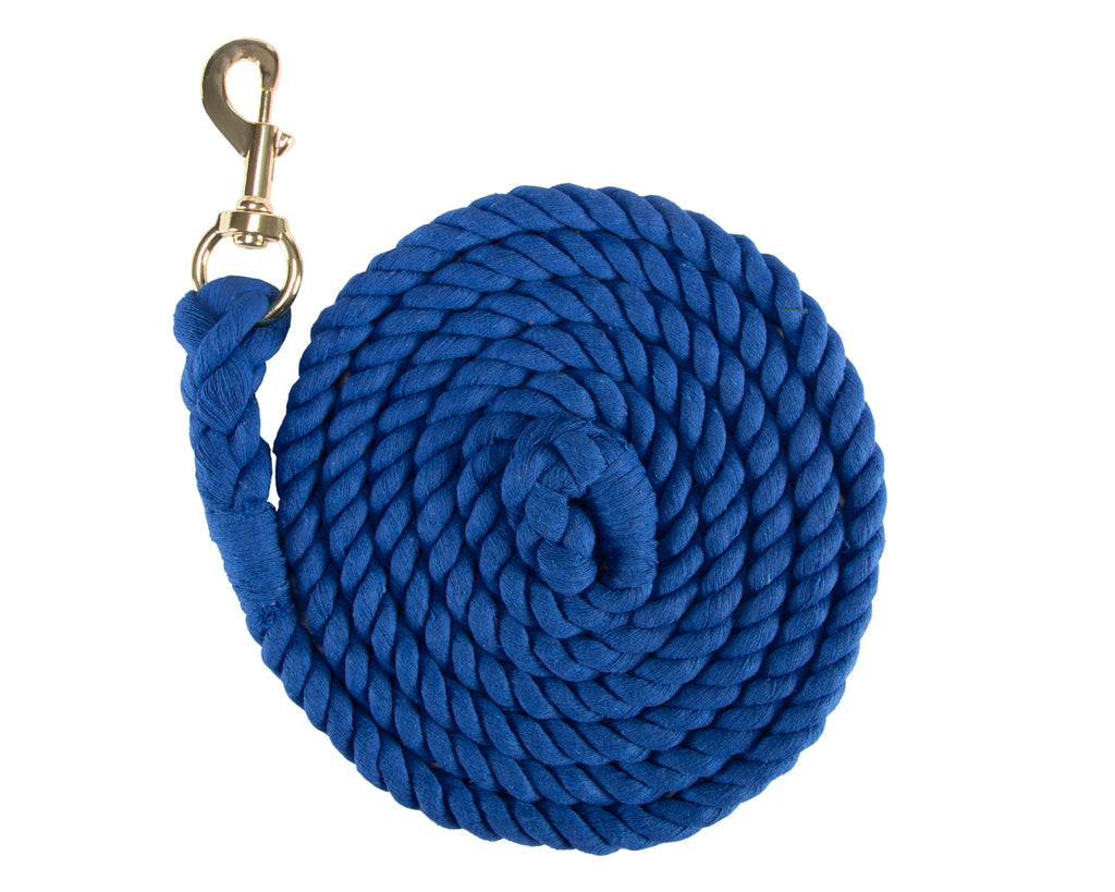 10 foot heavy duty lead rope with  heavy 1¼" brass snaphook 