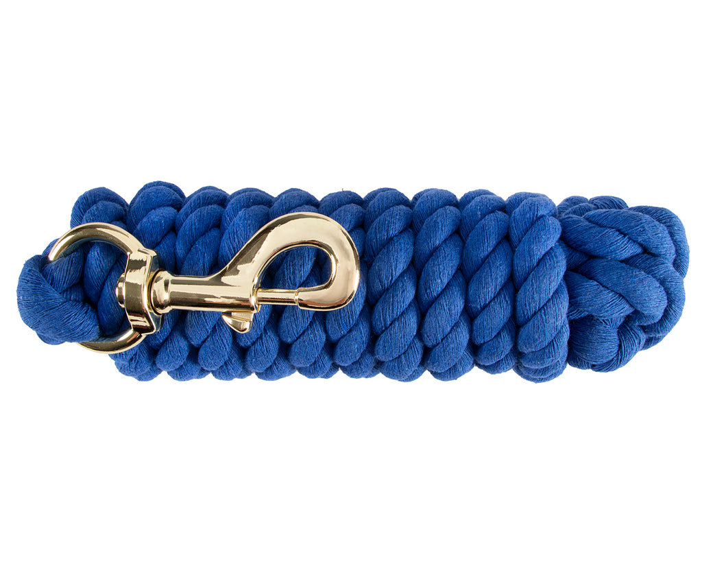 10 foot heavy duty lead rope with  heavy 1¼" brass snaphook 