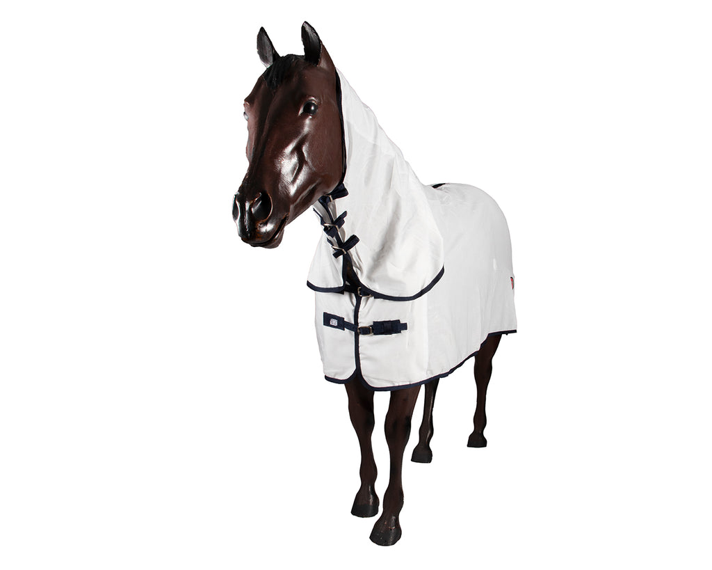 Kool Master Flag Horse Rug Combo - White & Navy