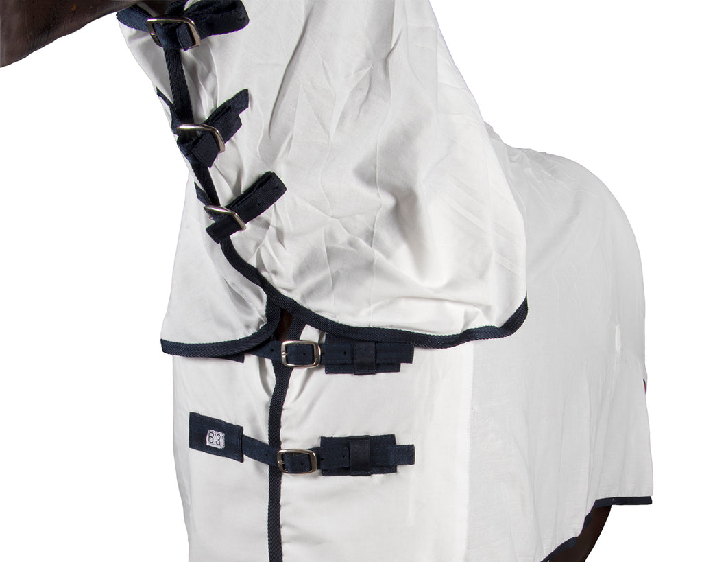 Kool Master Flag Horse Rug Combo - White & Navy