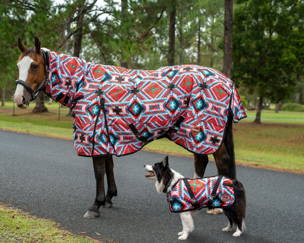 Tappeto Da Equitazione, Impermeabile, Navy | Blu | 135 Cm | M - Foto 2