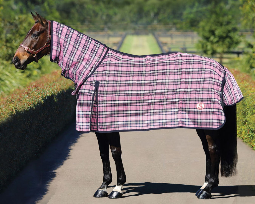 Kool Master PVC Shade Mesh Horse Rug Combo - Pink & Navy