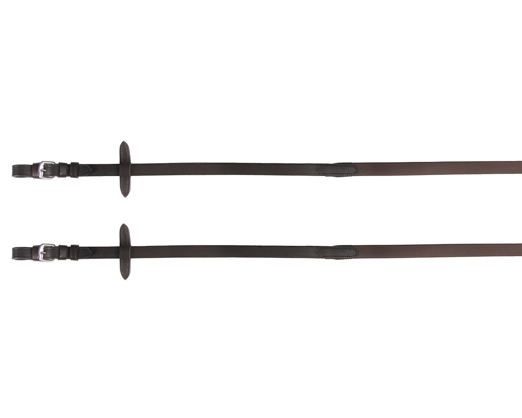 high-quality leather reins with soft rubber grip for superior comfort