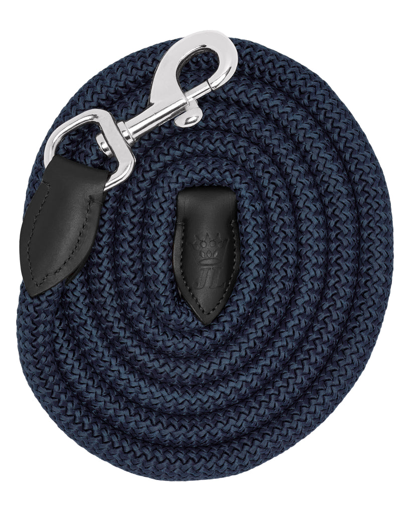 Rope & Leather Lead - Navy & Black