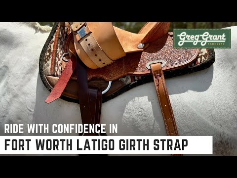 Fort Worth Latigo Girth Strap - 6' Long, Available in Two Widths. Crafted from USA latigo leather for strength and durability.